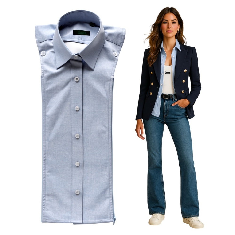 NWT Brunne DICKEY Compatible with VERONICA BEARD Blazer Button Down Shirt 00-14